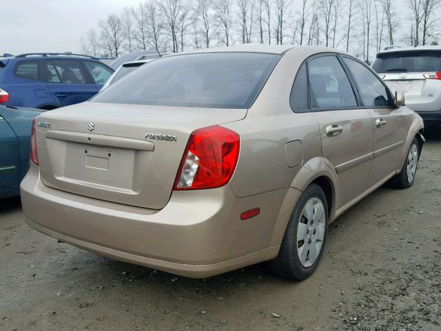 KL5JD56Z86K454947 - 2006 SUZUKI FORENZA BEIGE photo 4