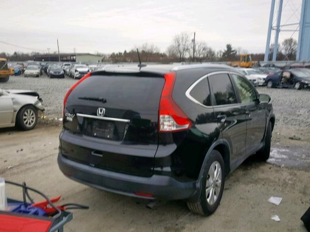 JHLRM3H71CC001615 - 2012 HONDA CR-V EXL BLACK photo 4