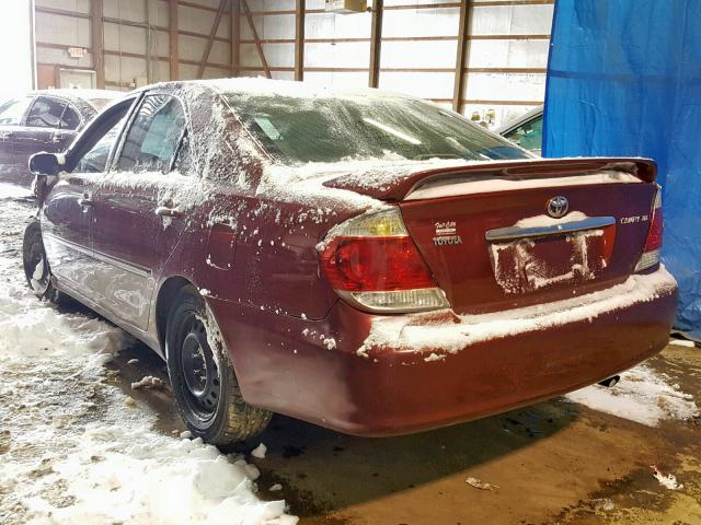 4T1BE32K25U388922 - 2005 TOYOTA CAMRY LE BURGUNDY photo 3