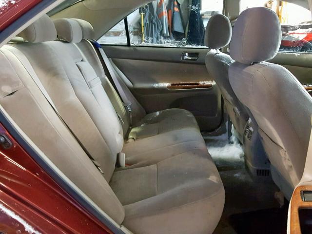 4T1BE32K25U388922 - 2005 TOYOTA CAMRY LE BURGUNDY photo 6