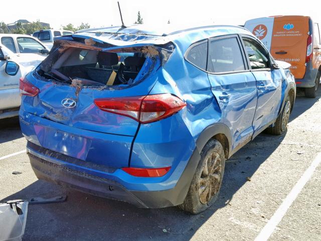 KM8J33A49HU349558 - 2017 HYUNDAI TUCSON LIM BLUE photo 4