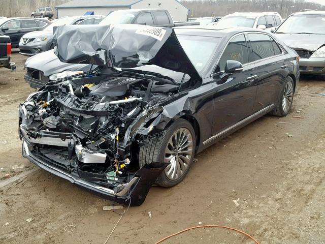 KMHG54JH0HU024763 - 2017 GENESIS G90 ULTIMA BLACK photo 2