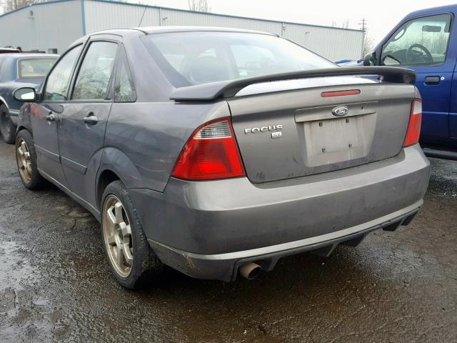 1FAFP38Z57W230284 - 2007 FORD FOCUS ST GRAY photo 3