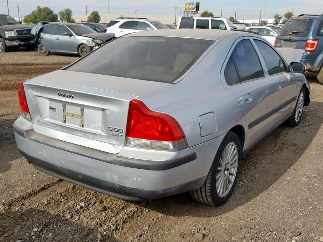 YV1RS58D222119935 - 2002 VOLVO S60 2.4T SILVER photo 4