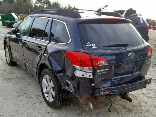 4S4BRBKC3D3215633 - 2013 SUBARU OUTBACK 2. BLUE photo 3