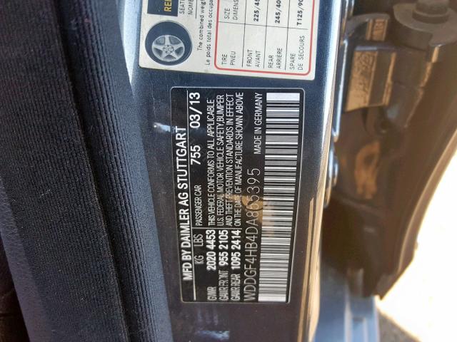 WDDGF4HB4DA855395 - 2013 MERCEDES-BENZ C 250 GRAY photo 10