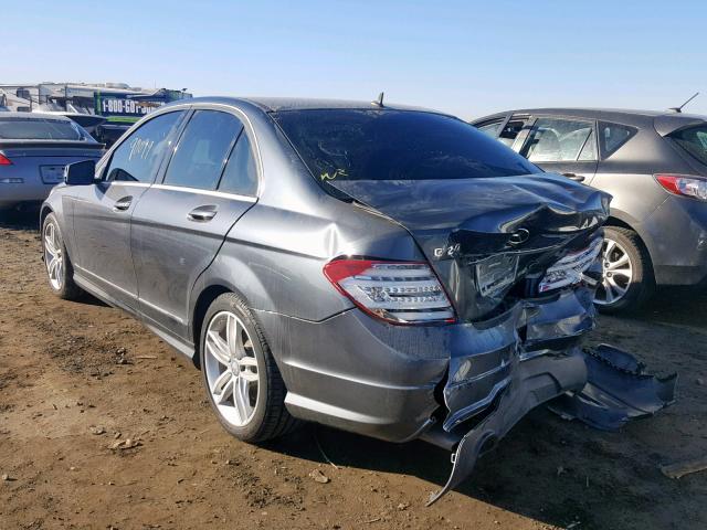 WDDGF4HB4DA855395 - 2013 MERCEDES-BENZ C 250 GRAY photo 3