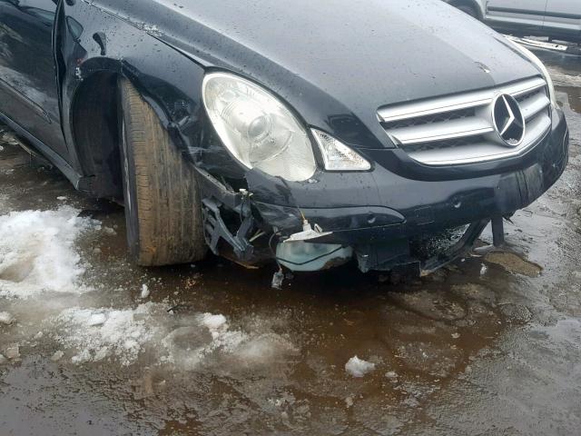 4JGCB75E86A001044 - 2006 MERCEDES-BENZ R 500 BLACK photo 9