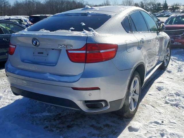 5UXFG8C5XBLZ96807 - 2011 BMW X6 XDRIVE5 SILVER photo 4