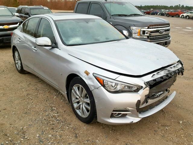 JN1BV7ARXEM701518 - 2014 INFINITI Q50 BASE SILVER photo 1