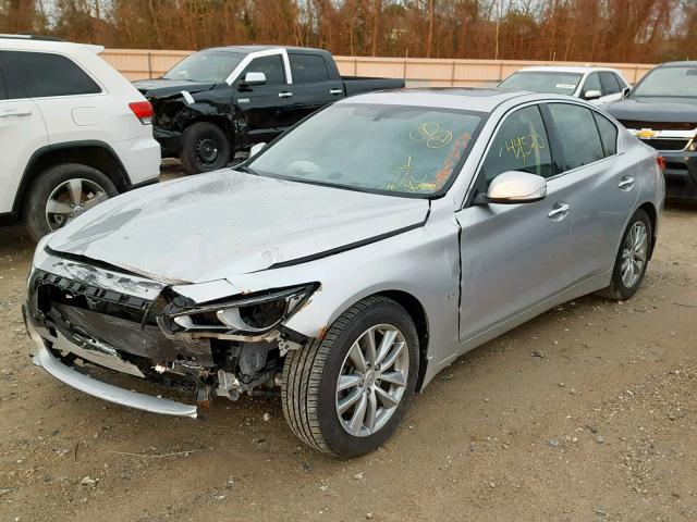 JN1BV7ARXEM701518 - 2014 INFINITI Q50 BASE SILVER photo 2