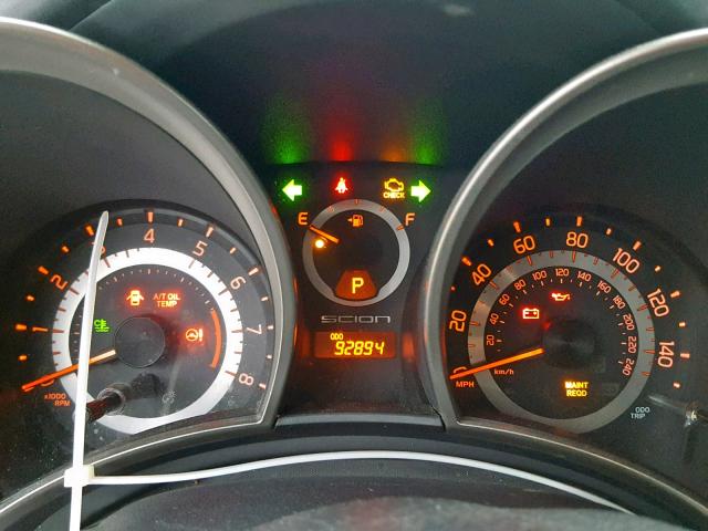 JTKJF5C7XB3020579 - 2011 TOYOTA SCION TC გრაფიტი ფოტო 8