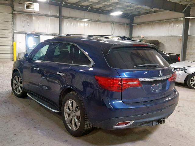 5FRYD4H88FB013080 - 2015 ACURA MDX ADVANC BLUE photo 3