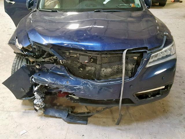 5FRYD4H88FB013080 - 2015 ACURA MDX ADVANC BLUE photo 7