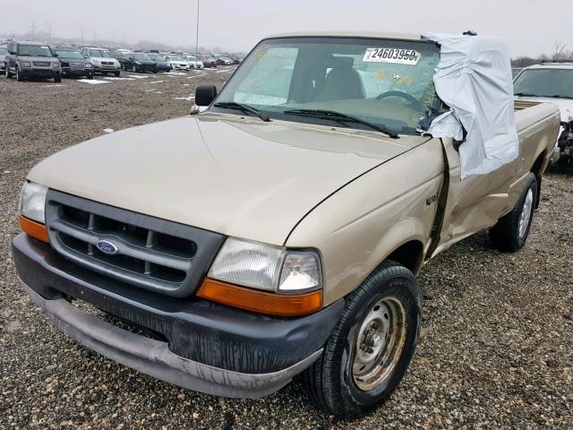 1FTYR10CXYTA23353 - 2000 FORD RANGER GOLD photo 2