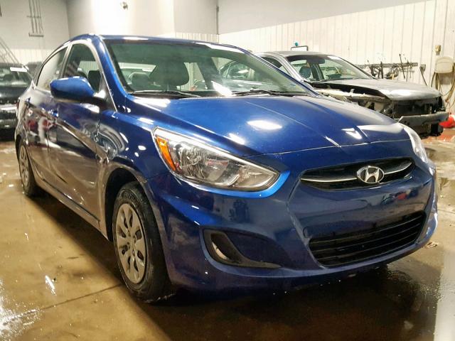 KMHCT4AEXHU186443 - 2017 HYUNDAI ACCENT SE BLUE photo 1