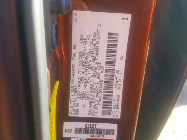 5TFAW5F11EX340532 - 2014 TOYOTA TUNDRA CRE Braun Foto 10