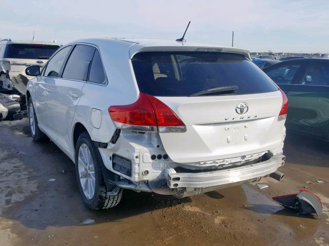 4T3ZA3BB1AU036331 - 2010 TOYOTA VENZA BASE WHITE photo 3