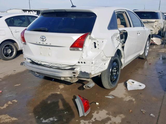 4T3ZA3BB1AU036331 - 2010 TOYOTA VENZA BASE WHITE photo 4