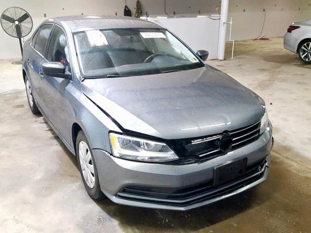 3VW2K7AJ8FM307583 - 2015 VOLKSWAGEN JETTA BASE GRAY photo 1