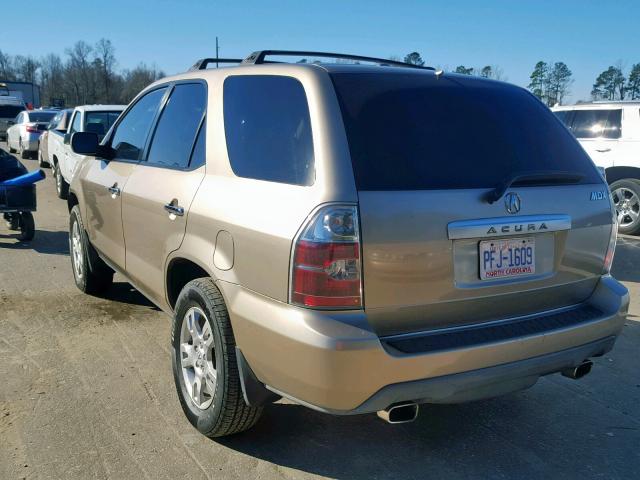 2HNYD18705H532103 - 2005 ACURA MDX TOURIN GOLD photo 3