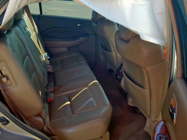 2HNYD18705H532103 - 2005 ACURA MDX TOURIN GOLD photo 6