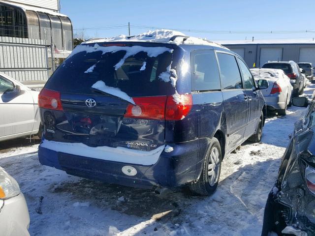 5TDZA23C66S493825 - 2006 TOYOTA SIENNA CE BLUE photo 4