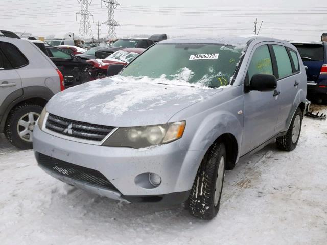 JA4MS31XX7Z015176 - 2007 MITSUBISHI OUTLANDER SILVER photo 2