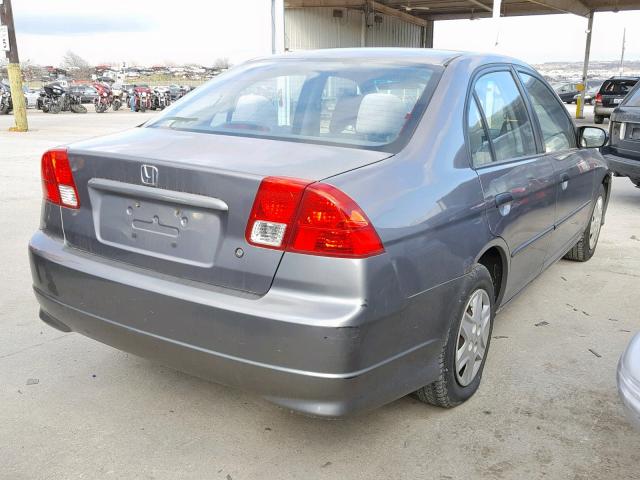 1HGES16455L001412 - 2005 HONDA CIVIC DX GRAY photo 4