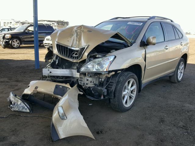 2T2HK31UX9C104865 - 2009 LEXUS RX 350 GOLD photo 2