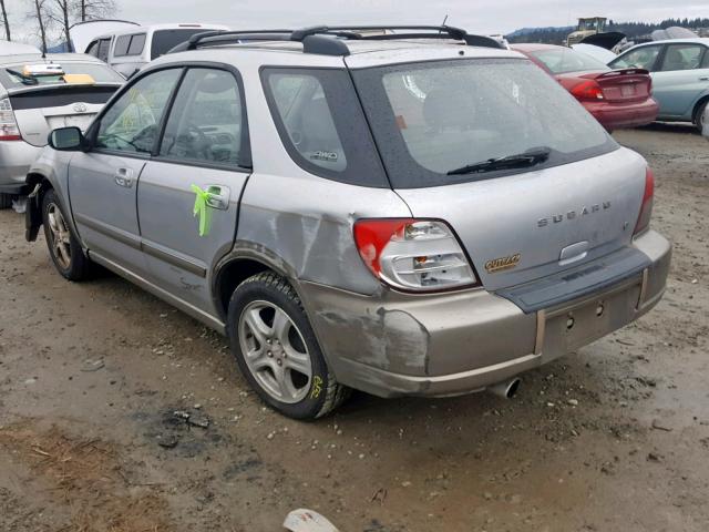 JF1GG685X3G811531 - 2003 SUBARU IMPREZA OU SILVER photo 3