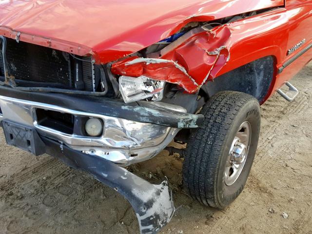 3B7KF23Z3VM594097 - 1997 DODGE RAM 2500 RED photo 9