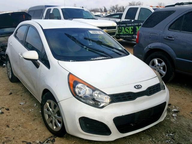 KNADM5A38C6054737 - 2012 KIA RIO LX WHITE photo 1