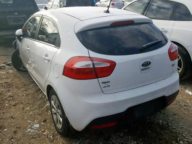 KNADM5A38C6054737 - 2012 KIA RIO LX WHITE photo 3