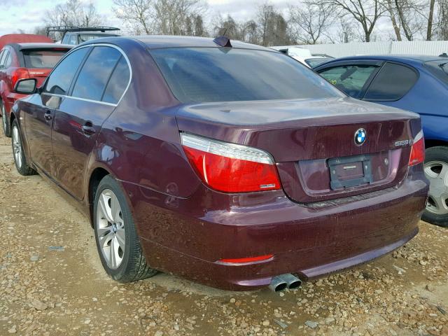 WBANV1C51AC388437 - 2010 BMW 528 XI BURGUNDY photo 3