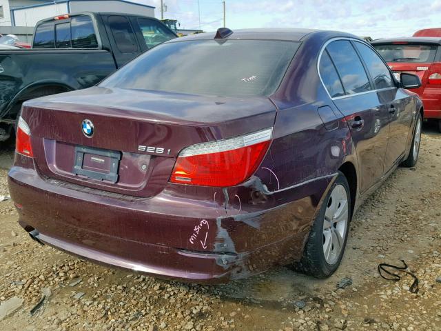 WBANV1C51AC388437 - 2010 BMW 528 XI BURGUNDY photo 4