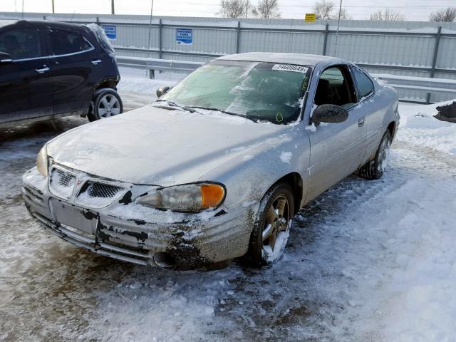 1G2NF12E52C217293 - 2002 PONTIAC GRAND AM S SILVER photo 2