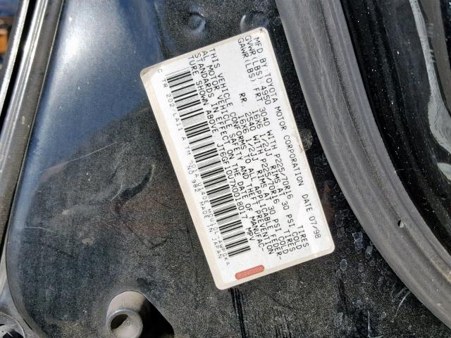 JT6GF10U7X0018017 - 1999 LEXUS RX 300 BLACK photo 10