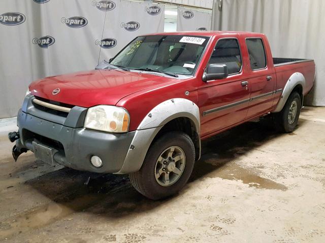 1N6ED29X02C318026 - 2002 NISSAN FRONTIER C RED photo 2