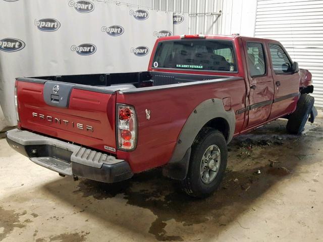 1N6ED29X02C318026 - 2002 NISSAN FRONTIER C RED photo 4