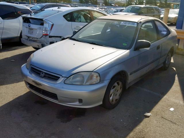 1HGEJ6229XL030483 - 1999 HONDA CIVIC DX SILVER photo 2