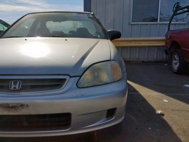 1HGEJ6229XL030483 - 1999 HONDA CIVIC DX SILVER photo 9