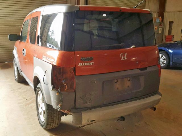 5J6YH18533L013680 - 2003 HONDA ELEMENT EX ORANGE photo 3