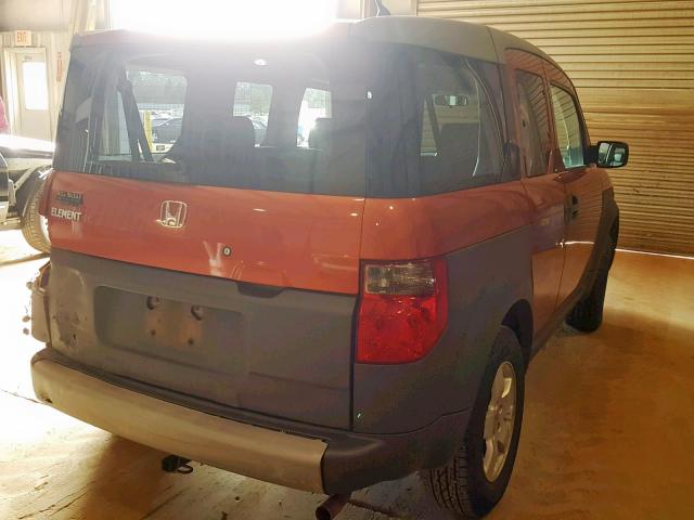 5J6YH18533L013680 - 2003 HONDA ELEMENT EX ORANGE photo 4