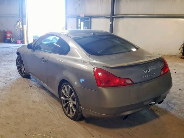 JNKCV64E88M105542 - 2008 INFINITI G37 BASE GRAY photo 3