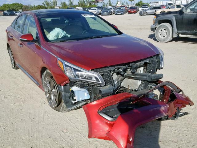 5NPE34AF6FH035600 - 2015 HYUNDAI SONATA SPO RED photo 1