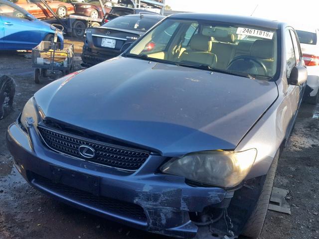 JTHBD192450100390 - 2005 LEXUS IS 300 BLUE photo 2