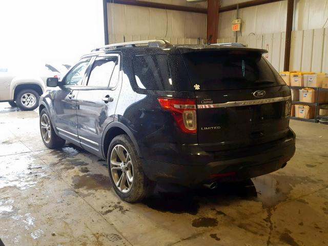 1FM5K7F83FGB29464 - 2015 FORD EXPLORER L BLACK photo 3