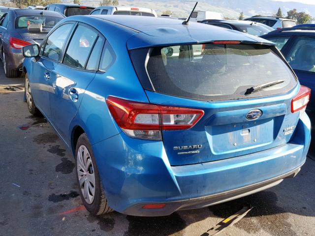 4S3GTAA63H1717349 - 2017 SUBARU IMPREZA BLUE photo 3