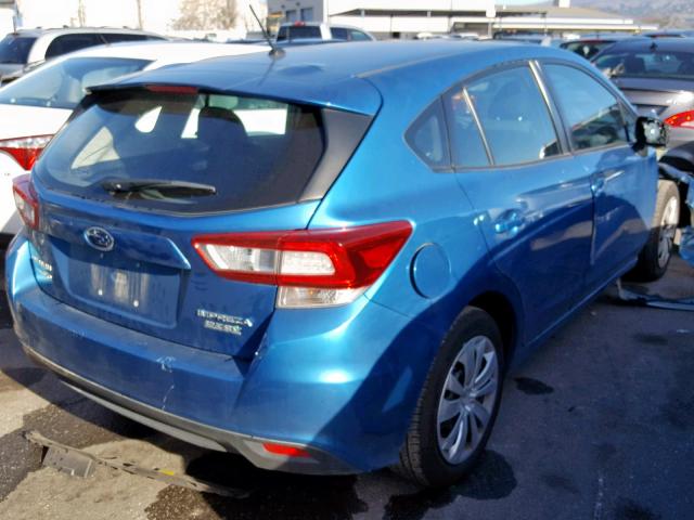 4S3GTAA63H1717349 - 2017 SUBARU IMPREZA BLUE photo 4